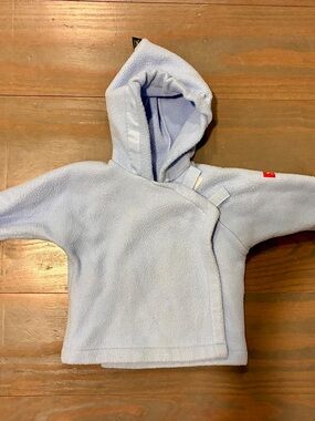 Widgeon Baby Hooded Fleece Pullover Jacket in Light Blue